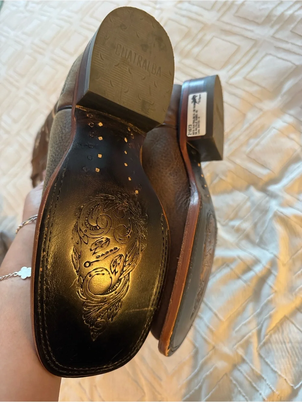 Women's Brown Embroidered Western Boots